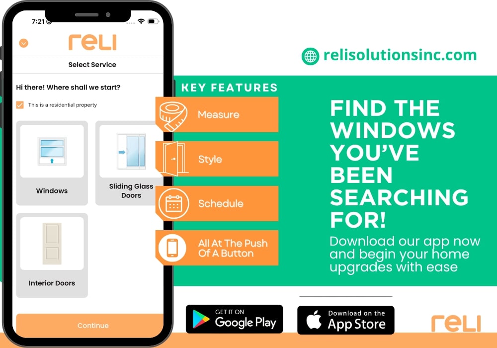 Get best new construction windows from RELI App