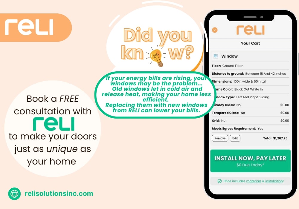 Best energy efficient windows for home at RELI Solutions